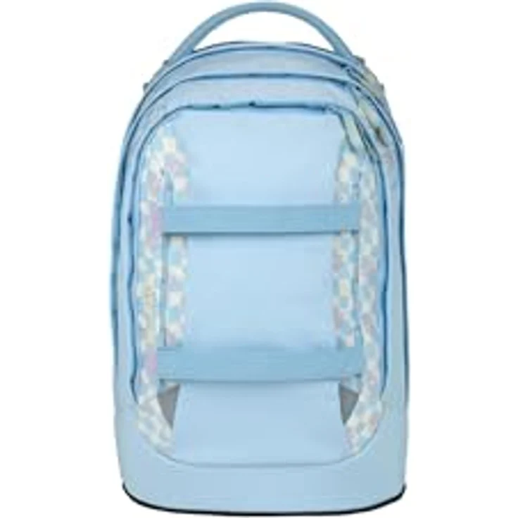 Satch Pack, ergonomischer Schulrucksack mit 30L Stauraum, Organisationsfächern und Reflektormaterial, Sommer Era - Hellblau – Bild 1