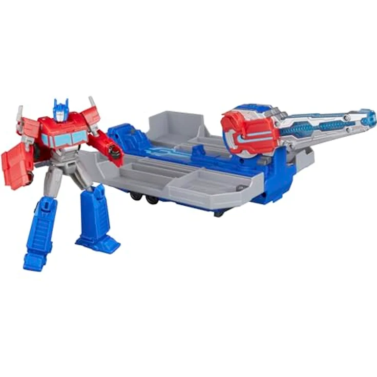 Transformers EarthSpark Optimus Prime Battle-Anhänger Spielset, 2-in-1 Spielset mit Lichtern und Geräuschen, inklusive Projektile – Bild 5