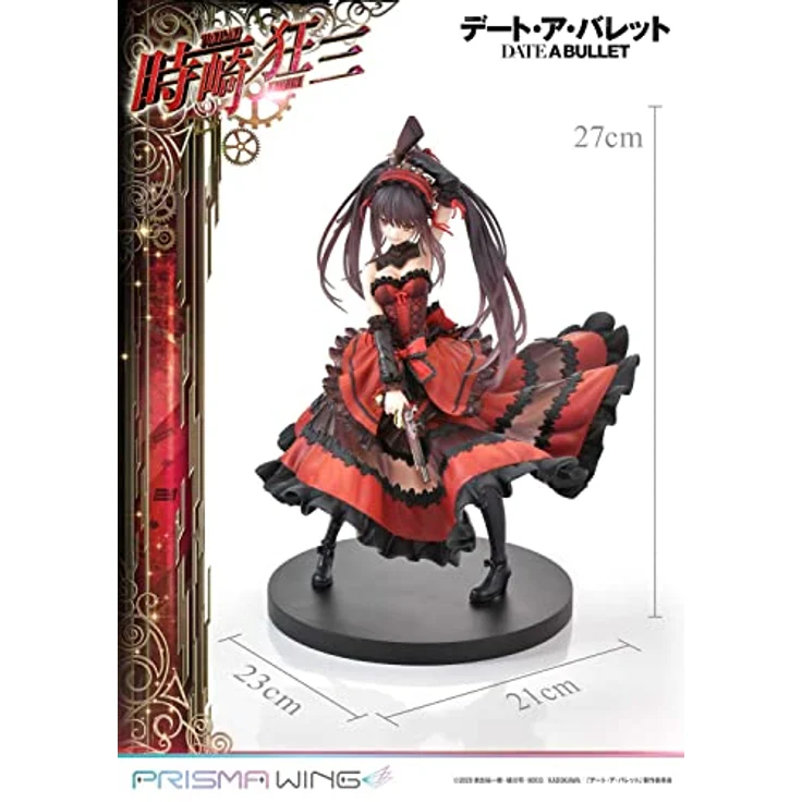 Prime 1 Studio Date A Live Fragment Date A Bullet Kurumi Tokisaki PVC Figur 1/7, 27 cm, rot-schwarzes Astral Dress – Bild 8