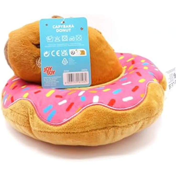 Joytoy Hug-a-Capybara 24148, Plüsch Capybara Donut, ultraweich und kuschelig, für Babys und Kleinkinder, pflegeleicht und waschbar – Bild 3