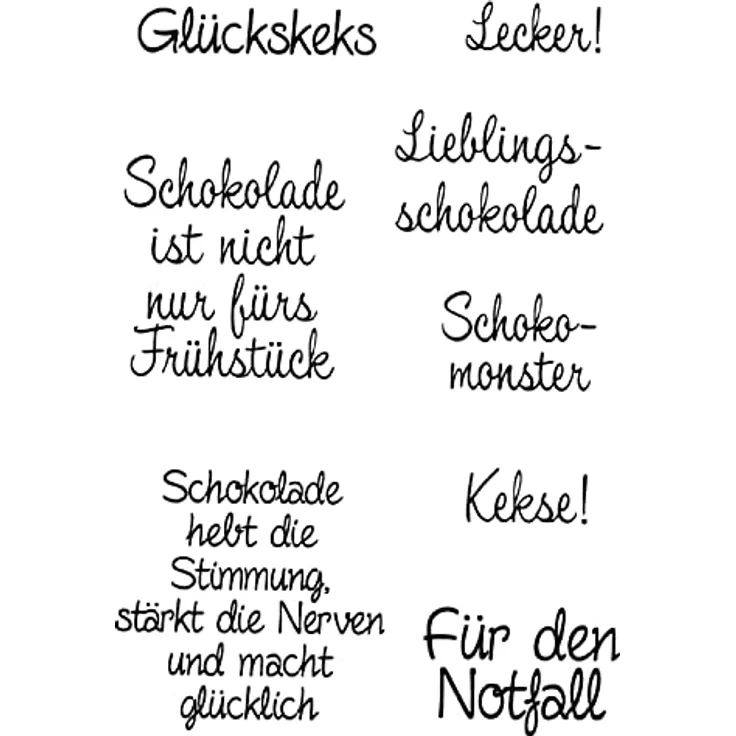 Clear Stamps "Glückskeks", 8-teilig