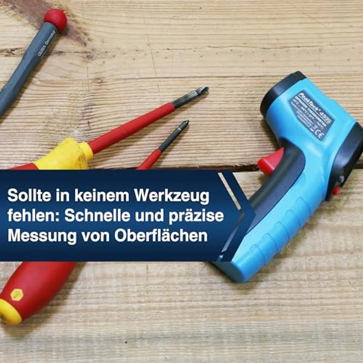 PeakTech Infrarot-Thermometer P 4940, Temperaturmessung von -50 °C bis +600 °C, Laser und LCD-Anzeige mit Hintergrundbeleuchtung – Bild 5