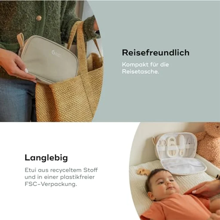 Babymoov Babypflege-Set, kompakt mit 9 Accessoires, digitales Thermometer und Haarbürste, umweltfreundlich mit lebenslanger Garantie – Bild 5