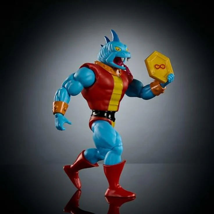 Masters of the Universe Origins Fang Man Actionfigur, 14 cm Bösewicht mit Reißzähnen und Rad der Unendlichkeit, detailreiches Design, JBM91 – Bild 3