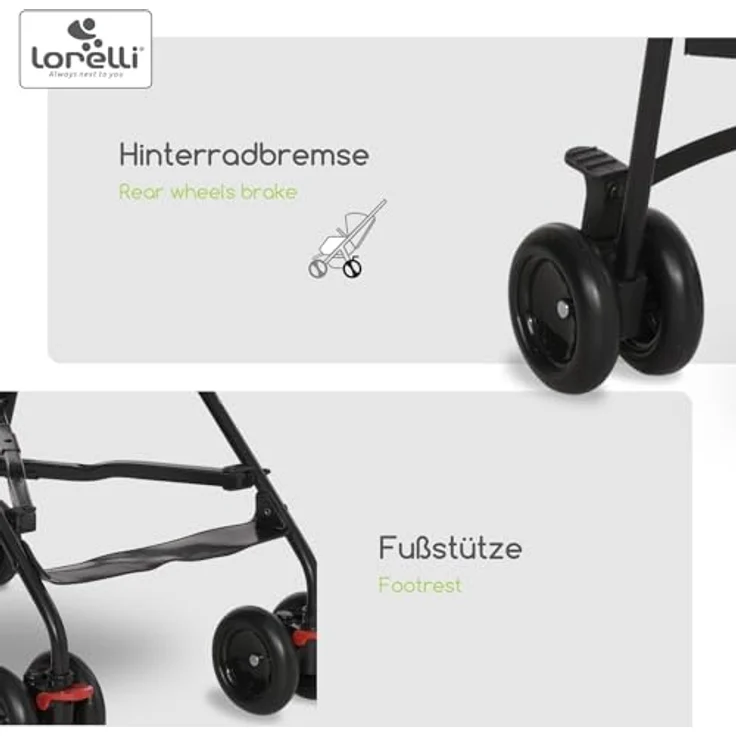 Lorelli Ultra Leichter Buggy Kinderwagen Vaya - Gelb, nur 4,7kg, Kompakter Sportsitz bis 15kg, 5-Punkt-Gurt, faltbares Verdeck, ergonomische Griffe – Bild 5
