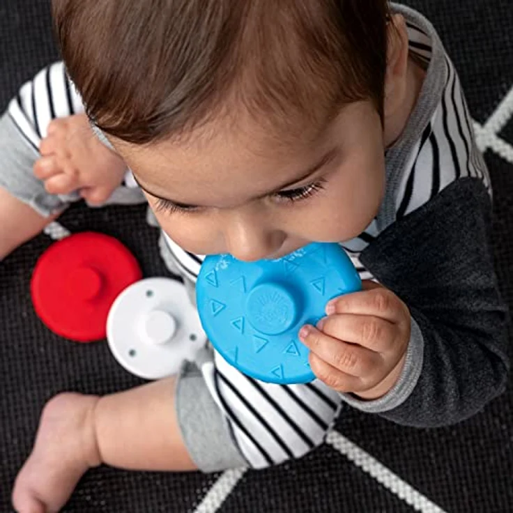 Baby Einstein Stack & Wobble Zen BPA-freies Beißring Spielzeug für das Lernen von Ursache und Wirkung, Kleinkinder ab 3 Monaten, bunt – Bild 3