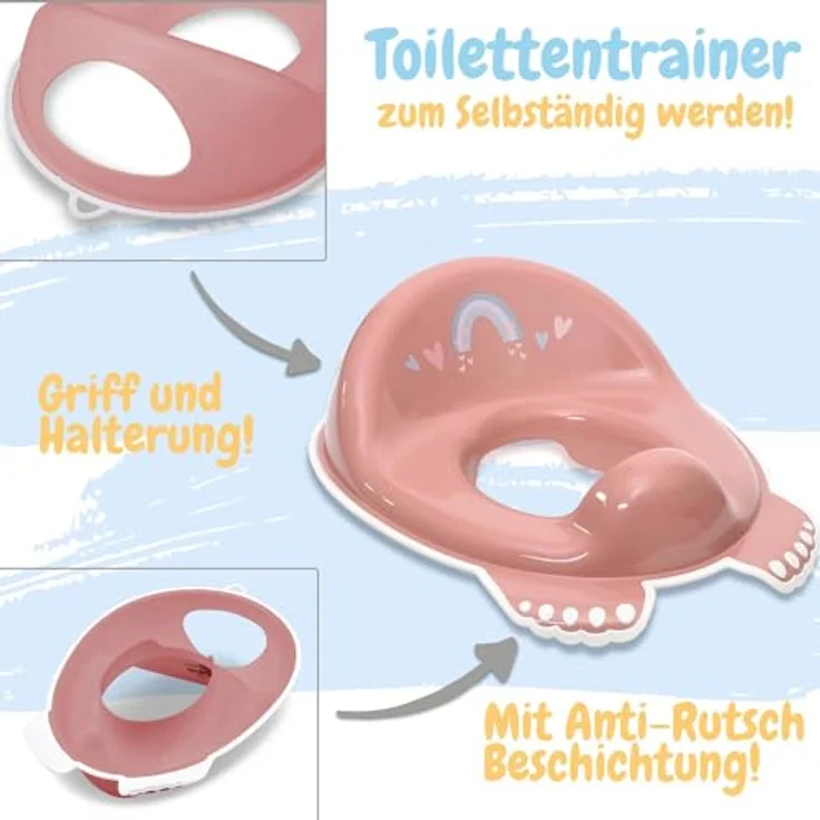 Babykajo 3 in 1 Baby Töpfchen Set, TÜV Rheinland geprüft - Töpfchen, Toilettensitz und Tritthocker aus BPA freiem Plastik mit Antirutschfüßchen, weiß – Bild 3