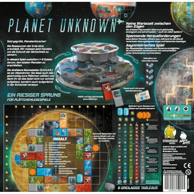 Strohmann Games Planet Unknown Kennerspiel Strategiespiel 1-6 Spieler Ab 10+ Jahren 70 Minuten Deutsch – Bild 2