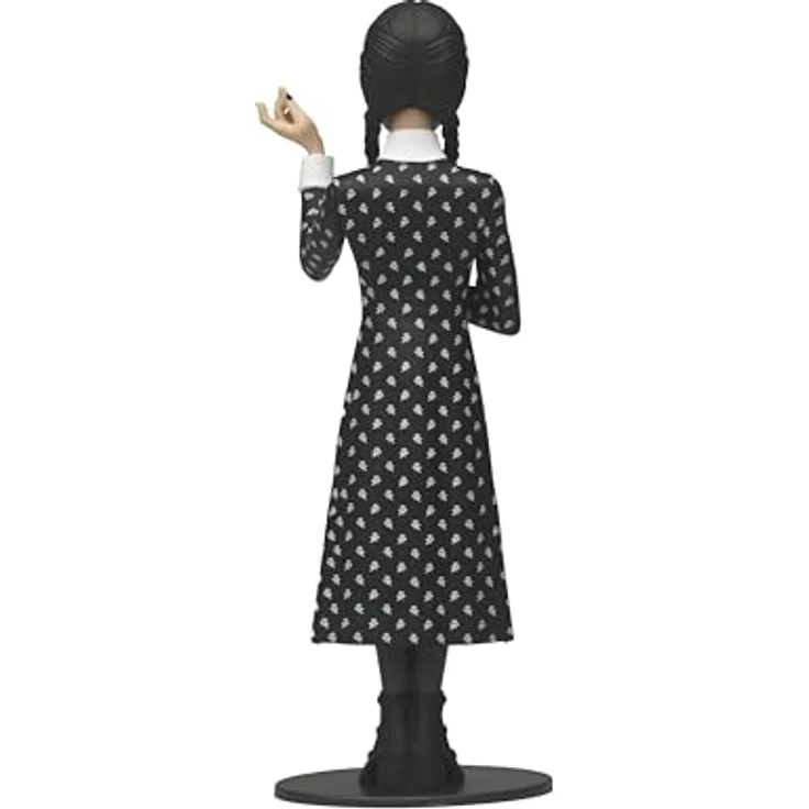 NECA Wednesday Series Toony Terrors Sammelfigur Wednesday Addams, schwarz-weißes klassisches Kleid, 15,2 cm, geeignet ab 14 Jahren – Bild 4