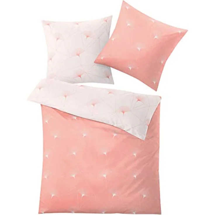 Kleine Wolke Erin Bettwäsche, Baumwolle, Lachs, 1-155x220 /1-80x 80