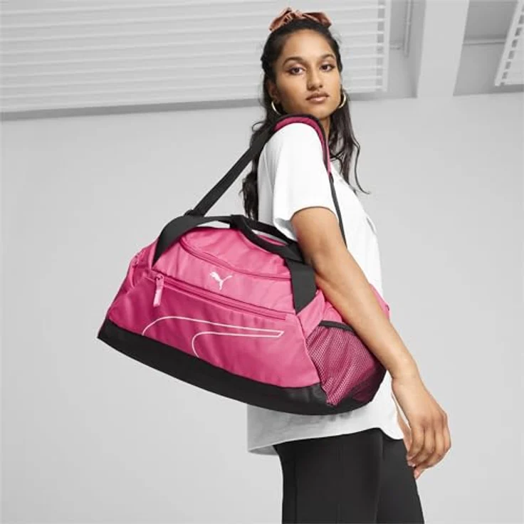 PUMA Sporttasche FUNDAMENTALS SPORTS BAG S, recycelte Materialien, schwarz – Bild 4