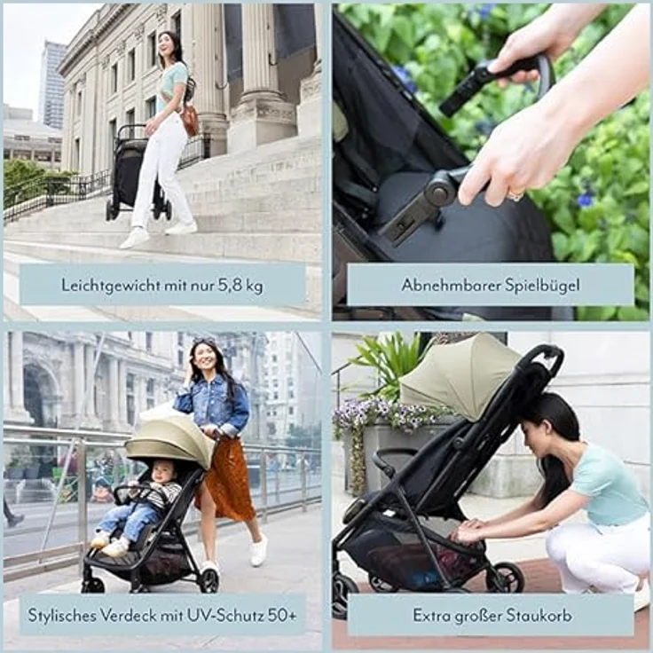 Graco Myavo Buggy- & Sportwagen, leicht und belastbar bis 22 kg, mit Liegefunktion, Regenschutz und abnehmbaren Rädern - Stormy, inkl. Gratis Mobilitätsgarantie – Bild 3