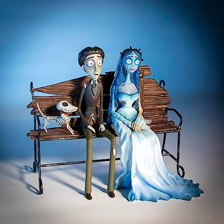SD TOYS Corpse Bride Set Braut Cadaver, Victor Van Dort und Emily, Figur, Maßstab 1/10, Mehrfarbig (SDTWRN89688) - Detailgetreue Korallenfigur, ideal für Sammler und Fans des Tim Burton-Universums, Jubiläumsedition – Bild 3
