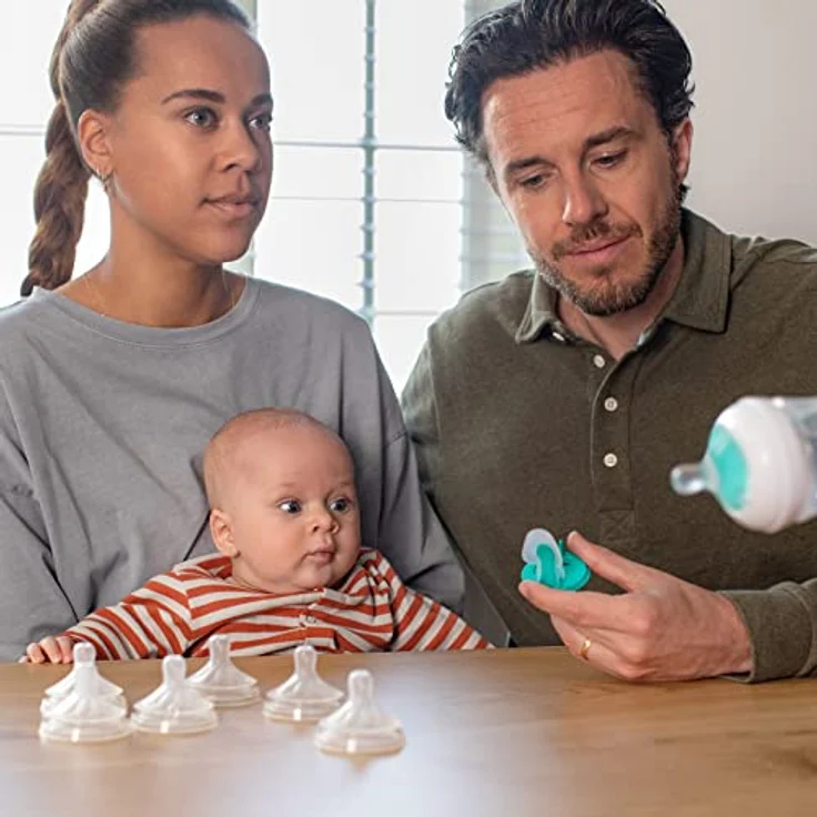 Philips Avent Babyflaschen mit AirFree Ventil, Geschenkset für Neugeborene – 4 Babyflaschen, ultra soft Schnuller und Flaschenbürste, Babys von 0–12 Monaten und älter (Modell SCD657/11) – Bild 4
