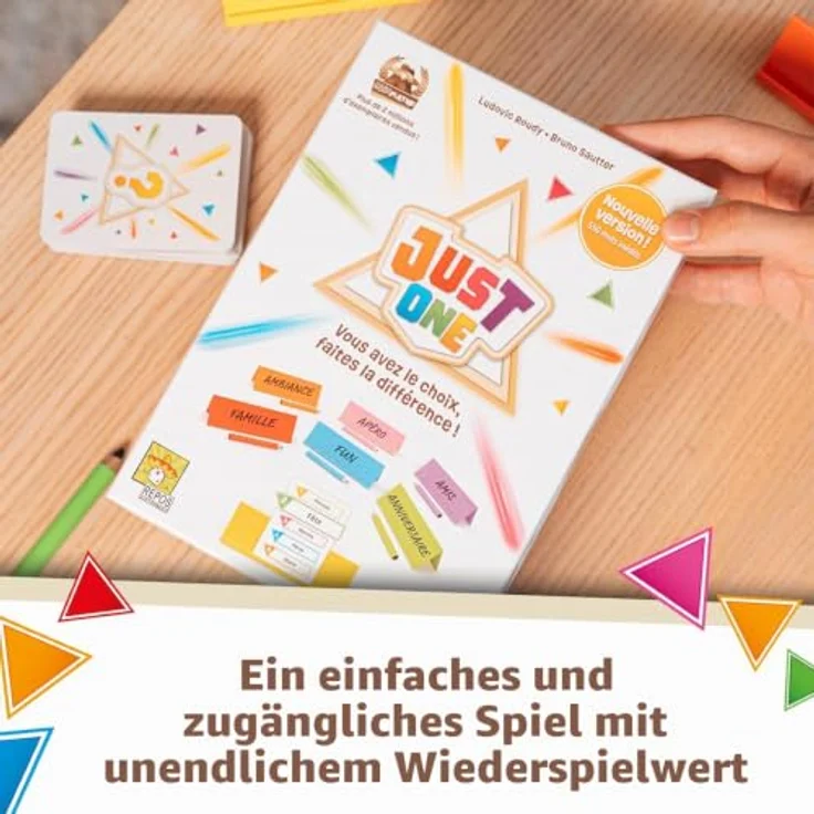 Asmodee Just One Tischspiel, Französische Ausgabe für 3 bis 7 Spieler, 500 Wörter, für kreative Hinweise, Spieldauer 20 Minuten – Bild 7