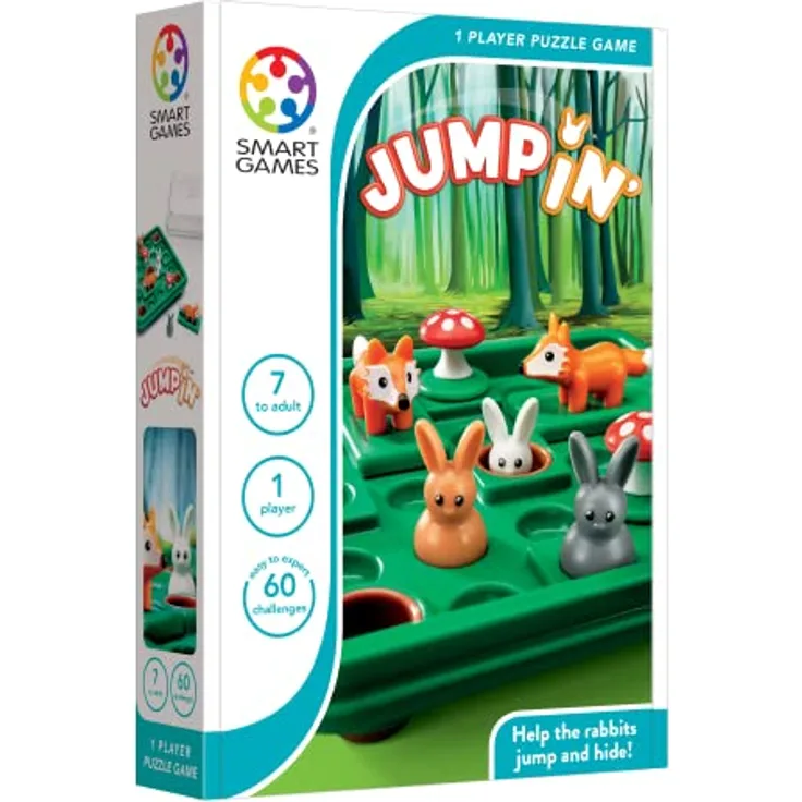 SmartGames Jump In', Puzzle Game mit 60 Herausforderungen, Denkspiel für Kinder ab 7 Jahren