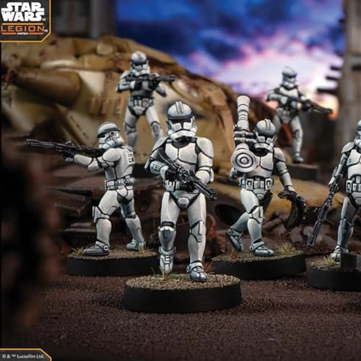 Atomic Mass Games Star Wars Legion Clone Trooper Markemen, Klontruppen-Scharfschützen-Miniaturen Set mit 11 Figuren und DC-15 Blastergewehr – Bild 6