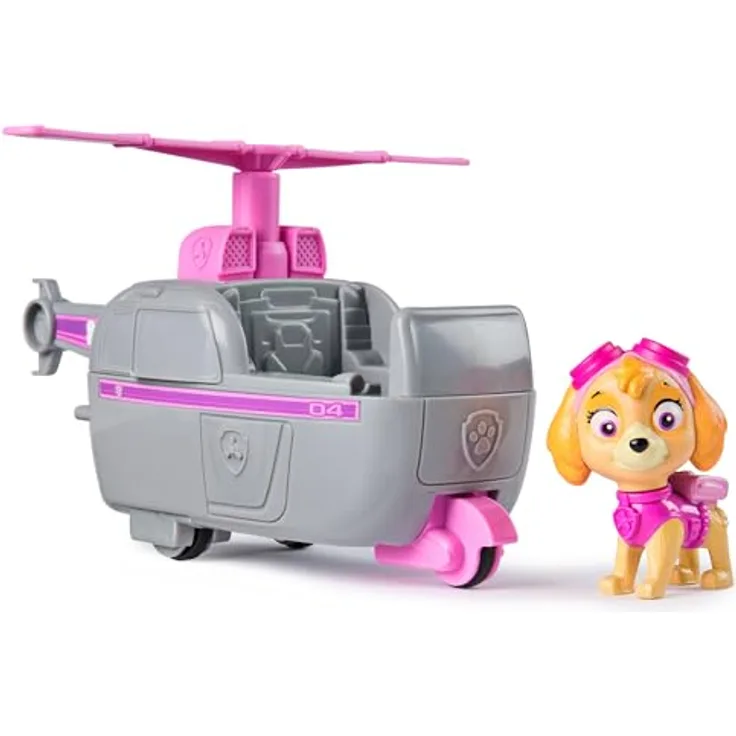 Spin Master PAW Patrol Sust. Basic Vehicle Skye, Spielzeug-Helikopter aus recyceltem Material, ca. 13 cm mit Skye-Figur