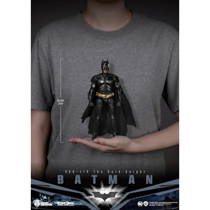 Beast Kingdom Batman (The Dark Knight) DAH-119 Dynamic 8-ction Figure, Sammelfigur mit über 22 Gelenkpunkten und hochwertigem Stoffumhang – Bild 5