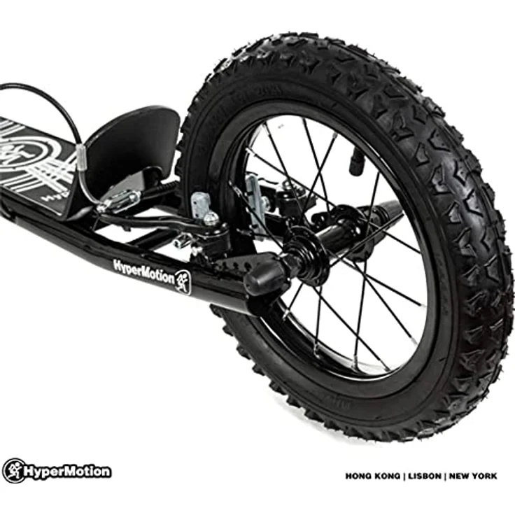 HyperMotion Roller Viva 12, Tretroller für 12 bis 50 kg mit massivem Stahlrahmen, höhenverstellbar 78-85 cm, 30 cm aufblasbare Räder, schwarz – Bild 6