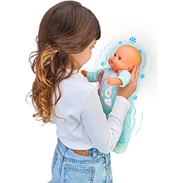 Nenuco - Ist Mein Baby gut zugedeckt?, Babypuppe Weichkörper, die krank Wird, zugedeckt Wird, zittert und Fieber hat, mit Schnuller und Babyschühchen als Pflegezubehör, Famosa (700017360) – Bild 7