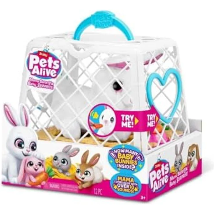 Zuru Pets Alive - Mama & Baby Surprise Bunny, Funktionsplüsch Spielware – Bild 2