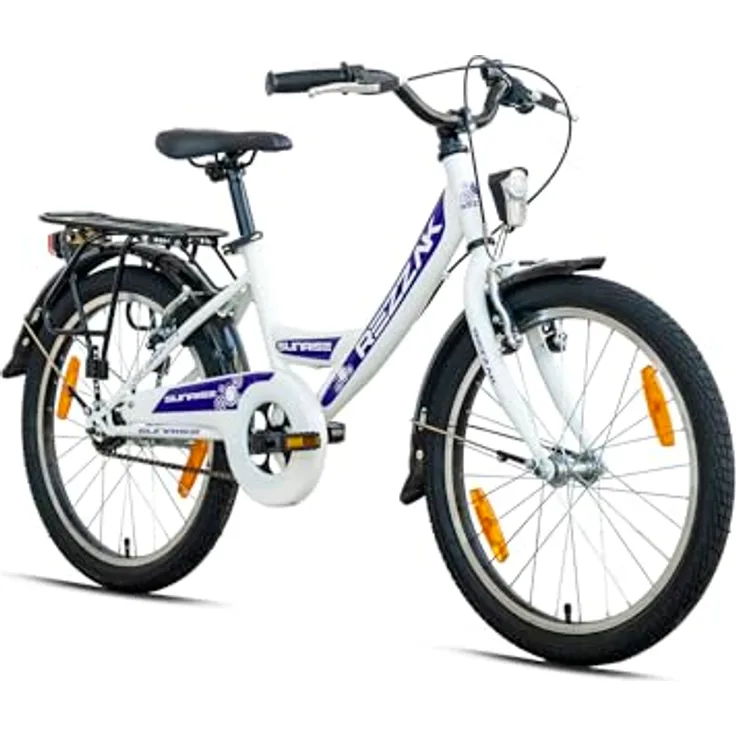 Rezzak 20 Zoll Kinderfahrrad Mädchen Rad mit Rücktrittbremse RH 33 Lila Neu