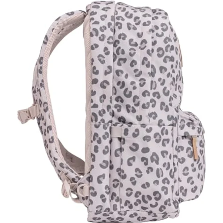 Beckmann Norway Rucksack City 30l Leopard beige, Schulrucksack mit integrierten Regenüberzug, höhenverstellbarem Brustgurt und Laptopfach – Bild 3