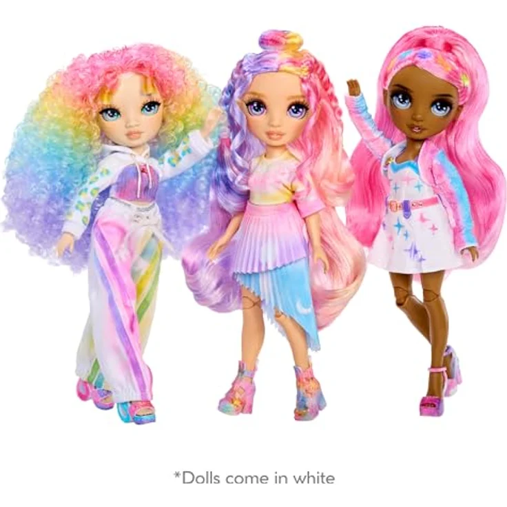 Rainbow High Anziehpuppe Air Brush & Create Fashion Dolls, grünen Augen, auswaschbare Farben, inkl. Airbrush-Tool und Marker in Regenbogenfarben – Bild 7
