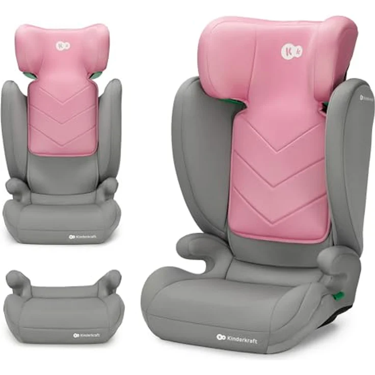 KinderKraft I-Spark, Kindersitz ECE R129/i-Size, 2in1 mit abnehmbarer Rückenlehne, 10-stufige Kopfstütze, für Kinder 100-150 cm – Bild 3