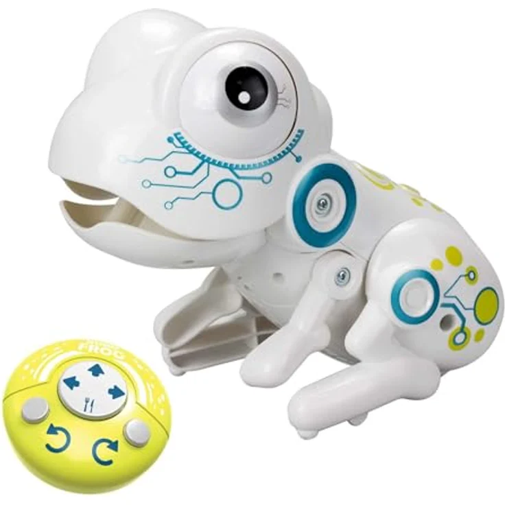Silverlit Robo Frog YCOO, Ferngesteuerter Roboterfrosch mit dehnbarer Zunge, springfähig und Geräuschfunktionen, inkl. Spielzubehör – Bild 1