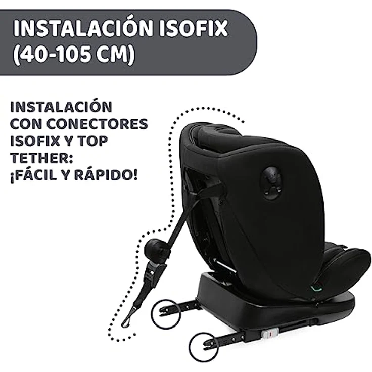 Chicco Autokindersitz UNICO EVO I-SIZE, Autositz 0-36 kg, 0-12 Jahre, Isofix, Rotationssystem, grau – Bild 5