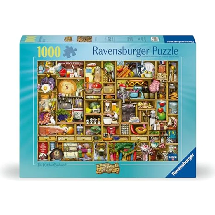 Ravensburger Puzzle 12000652 - Kurioses Küchenregal - 1000 Teile Puzzle für Erwachsene und Kinder ab 14 Jahren, bunte Landschaftsmotive und reflexfreies Puzzlebild – Bild 2