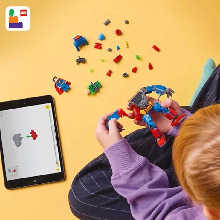 LEGO DC 76302 Superman Mech vs Lex Luthor, 120-teiliges Spielset für Kinder ab 6 Jahren mit beweglichem Superman Mech und Minifiguren – Bild 3