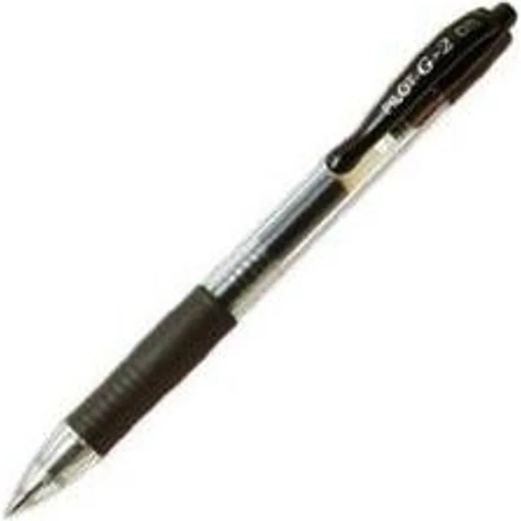 Pilot Kugelschreiber, Gel-Tinte, G2, 05, feine Spitze, Schwarz, 6 Stück