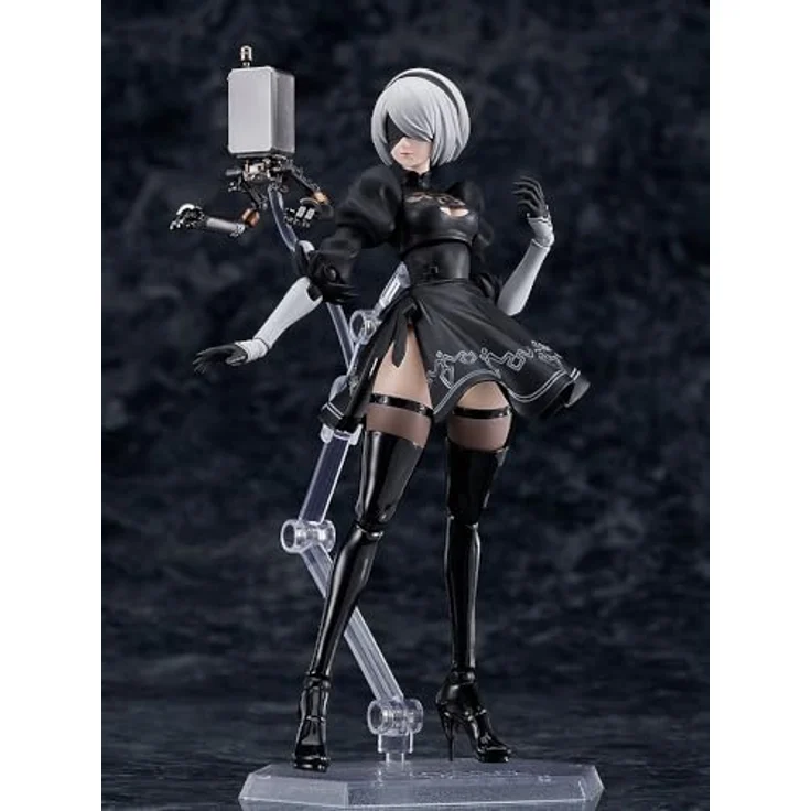 Max Factory Nier:Automata Ver1.1a Figma Actionfigur 2B (YoRHa No.2 Type B), 16 cm detailreiche Sammelfigur mit Zubehör und voll beweglichem Design – Bild 2