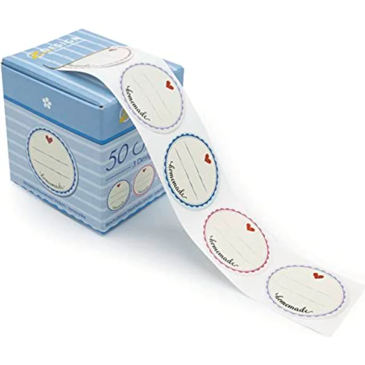 AVERY Zweckform Aufkleber 56819 Homemade, 50 selbstklebende Etiketten, rund und mehrfarbig – Bild 1