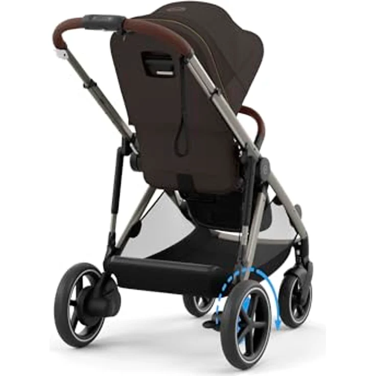 Cybex Gold Kinderwagen e-GAZELLE S, All-in-1-System mit E-Antrieb, 20+ Konfigurationen, ab Geburt bis 4 Jahre, max. 22 kg, Chocolate Brown – Bild 2