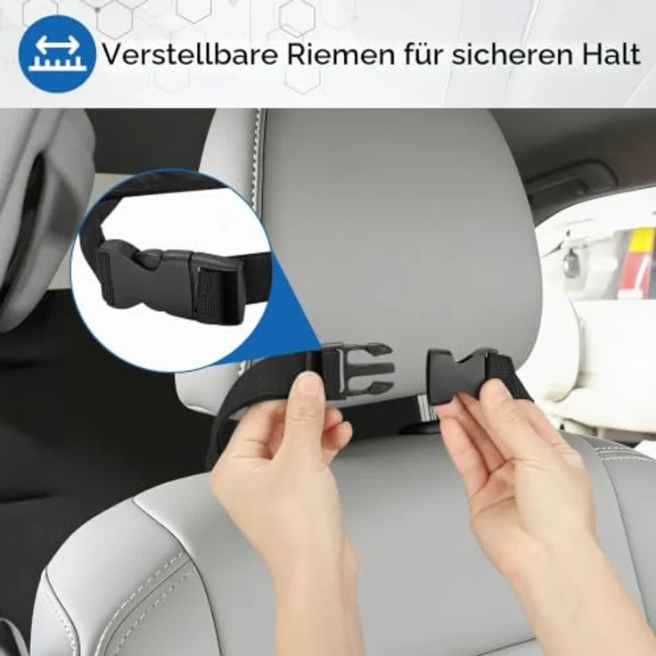 AiQInu Rückenschutz für Autositz, wasserdicht und schmutzabweisend mit großen Staufächern, Schwarz – Bild 3
