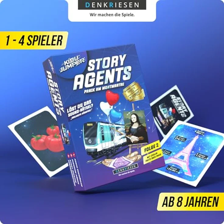 D&R Denkriesen KIBU JUMPER® - Story Agents - Panik am Montmartre - Paris - Folge 2, strategisches Kartenspiel für Erwachsene und ältere Kinder, nicht geeignet für Kinder unter 3 Jahren – Bild 3