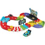 VTech Tut Tut Baby Flitzer - Kleine Rennstrecke, Pit Stop Playset mit Sportwagen, 3 Lieder und 6 Melodien, erweiterbar und kompatibel