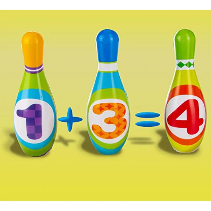 all Kids United® Kegelspiel für Kinder Bowling-Set XXL mit 6 weichen PU Kegeln und 2 Bällen; Pädagogisches Lern-Spielzeug für Drinnen & Draußen aus Schaumstoff (6er Set) – Bild 2