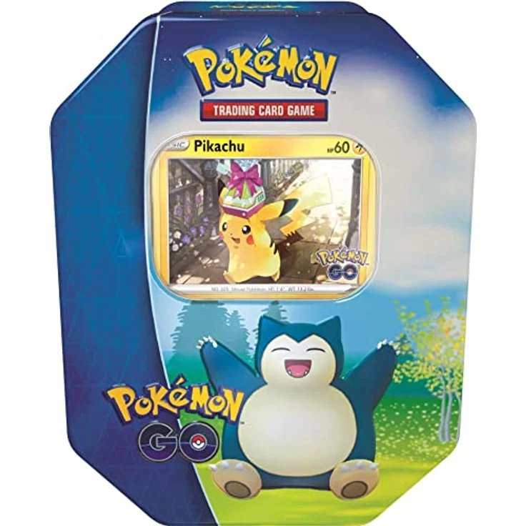 Pokémon TCG GO V Gift Tin (8660885) - Sammelkarten, 4 Go Boosterpacks, Folienkarte mit Blissey, Stickerbogen – Bild 4