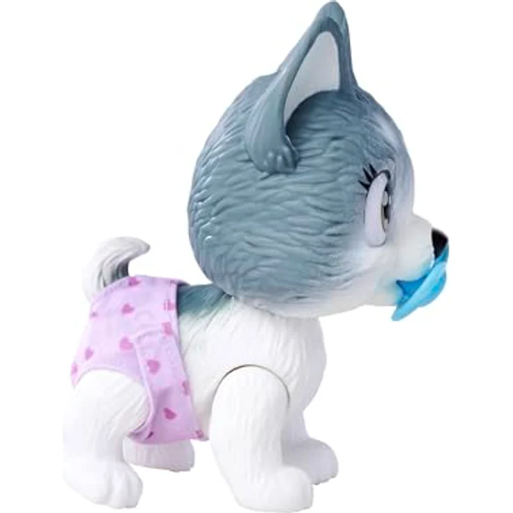 Simba Toys Pamper Petz Husky, interaktives Kuscheltier mit Trink- und Nässfunktion, 15 cm, inkl. Überraschungen und Adoptionsurkunde – Bild 2