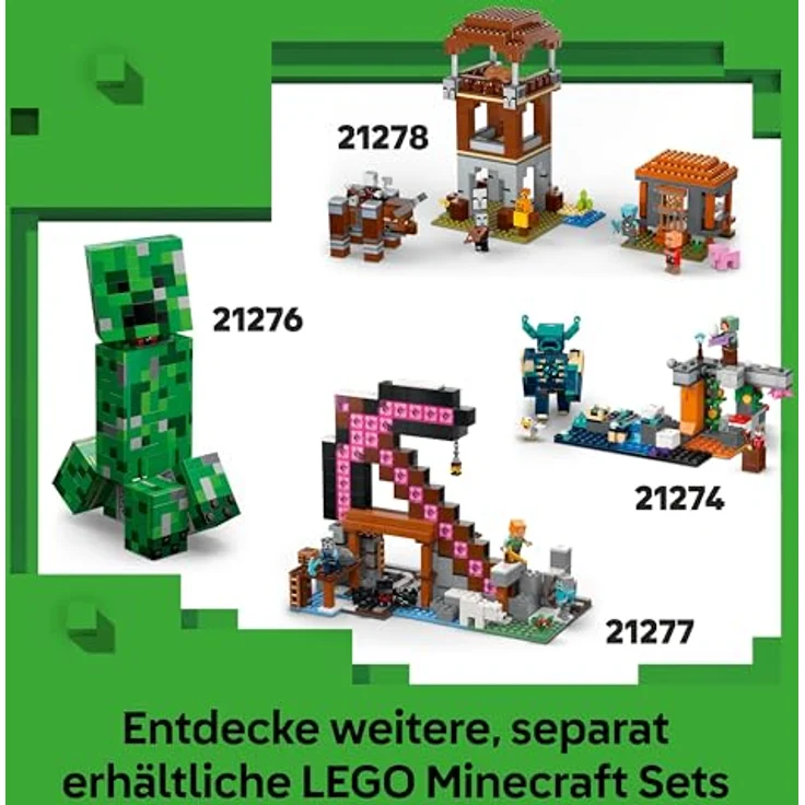 LEGO Minecraft 21279 Der Enderman-Turm, Modularer Bausatz mit 4 Figuren, 867 Teile, Mehrfarbig – Bild 7
