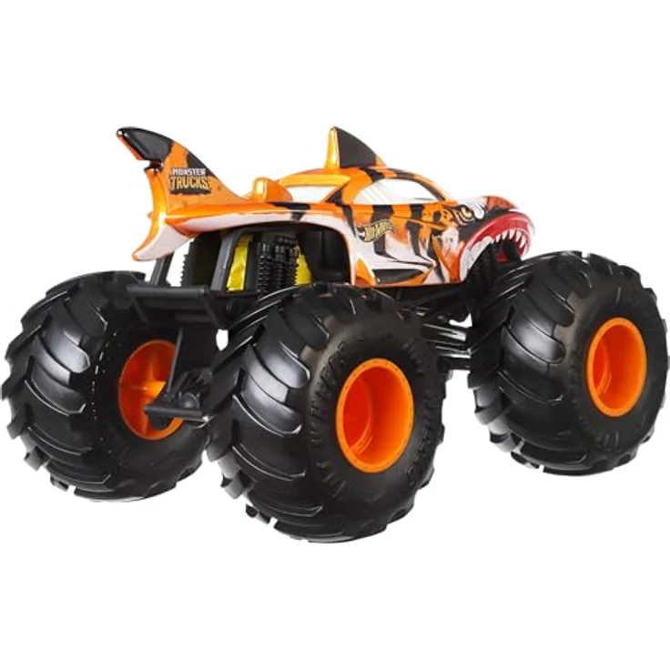 Hot Wheels Monster Trucks JDR02, Oversized Die-Cast-Spielzeugtruck im Maßstab 1:24 mit riesigen Rädern und coolen Designs – Bild 4