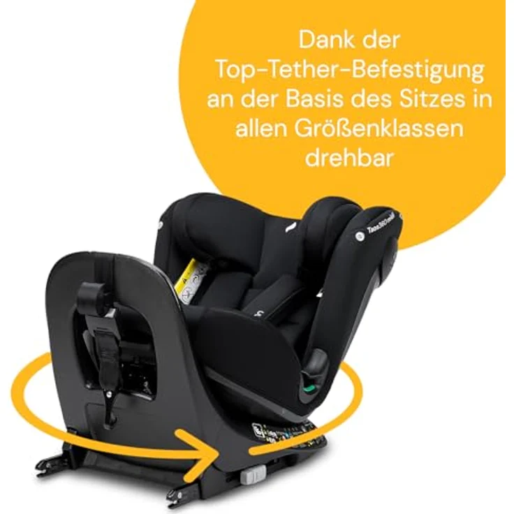 Osann Kindersitz Taos 360 midi, drehbar für Reboarder bis 150 cm, inklusive Isofix-Basis & Toptether, Schwarz – Bild 3