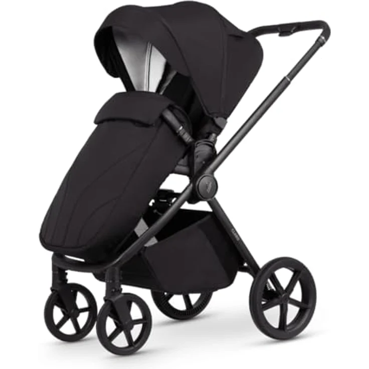 Venicci 2in1 Kombi-Kinderwagen Claro bis 22 kg - Noir, mit Babywanne, Sportsitz, Teleskopschieber, Liegeposition, Regenschutz, Beindecke & Wickeltasche inkl. Gratis Mobilitätsgarantie – Bild 5