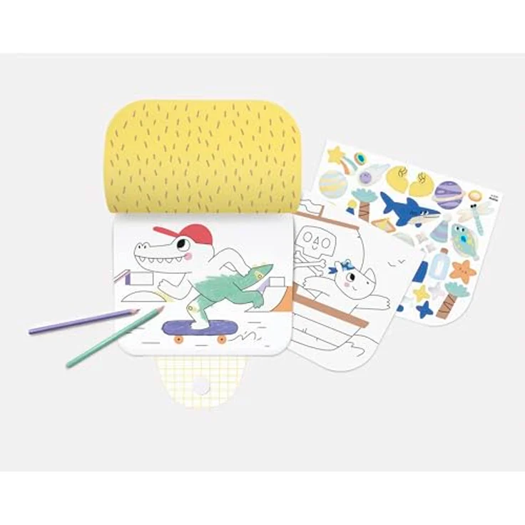Folia Max Bringmann KG Stickerbuch Malbuch „Epic Adventures“ mit 15 Ausmalseiten und hochwertigem Hot-Foil-Stickerbogen, ideal für Kinder ab 3 Jahren – Bild 4