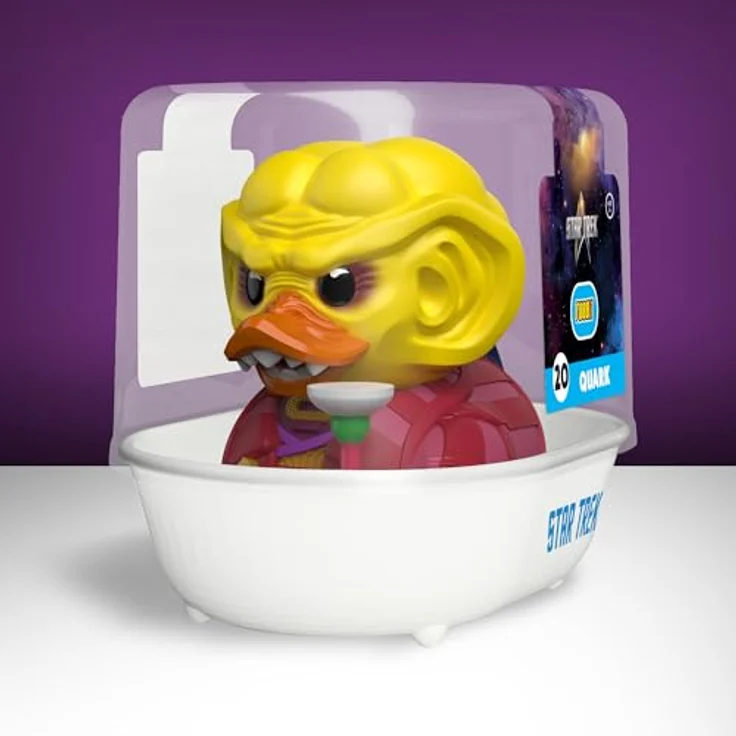 TUBBZ Erstausgabe: Star Trek - Quark Cosplaying-Gummiente Vinylfigur, 9 cm groß, in stapelbarer Badewannen-Vitrine – Bild 5